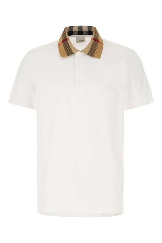 Burberry BURBERRY Men Polo Shirts 8071621 A1464 WHITE Size US XL / EU 56 / 4 - 1 Thumbnail