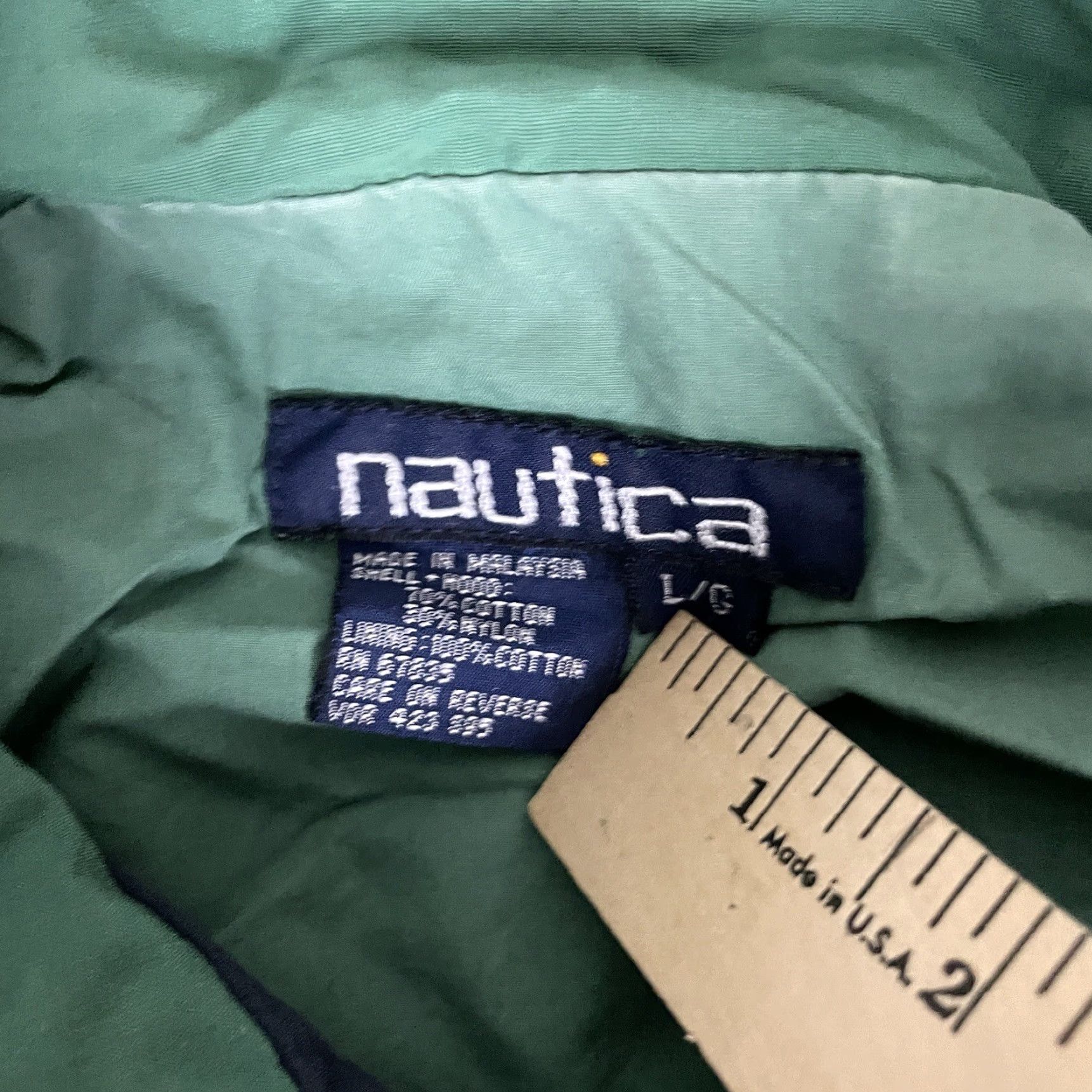 Nautica VINTAGE Nautica Jacket Mens L Blue Bomber Full Zip Hooded Retro Distressed L Size US L / EU 52-54 / 3 - 4 Thumbnail