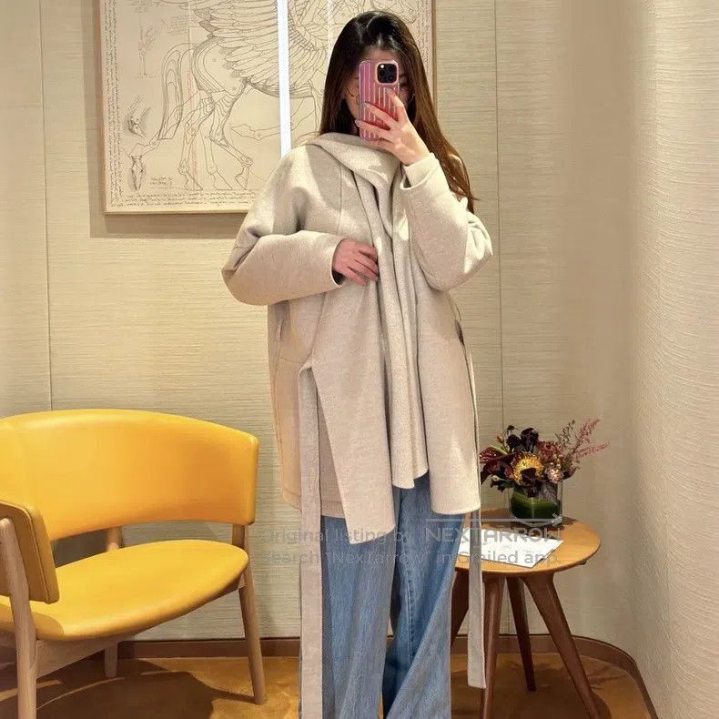 Hermes Hermes Cashmere tie belt bathrobe coat Size XS / US 0-2 / IT 36-38 - 7 Thumbnail