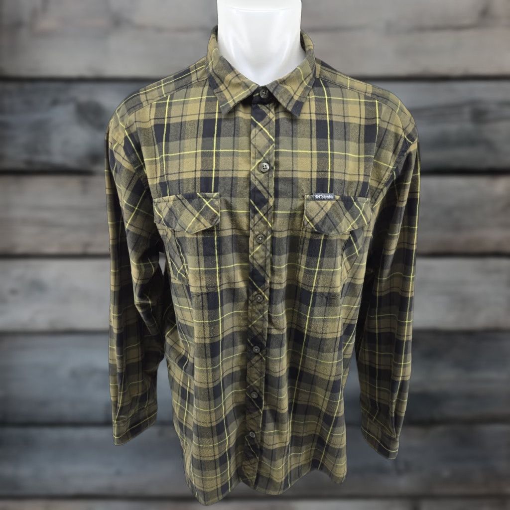 Vintage Columbia Shirt Mens XL Green Plaid Button Up Long Sleeve Omni Wick Size US XL / EU 56 / 4 - 1 Thumbnail