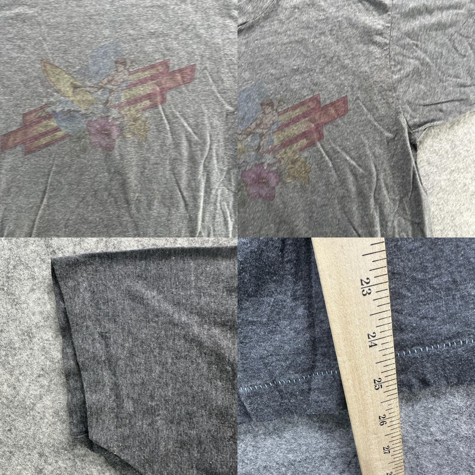 Other VINTAGE Surfer Shirt Mens Large Gray Graphic Print 90s Beach Tropical Crew Neck Short Sleeve Men Size US L / EU 52-54 / 3 - 8 Thumbnail