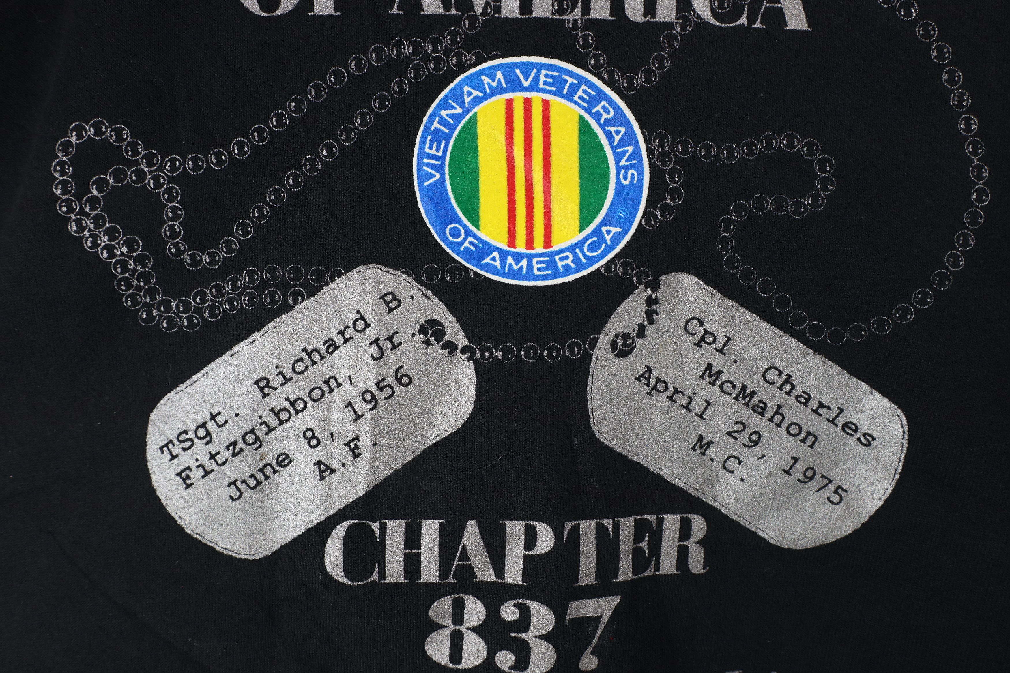 Vintage Vintage 90s Veterans of America Chapter 837 Sweatshirt Black Size US XXL / EU 58 / 5 - 7 Thumbnail