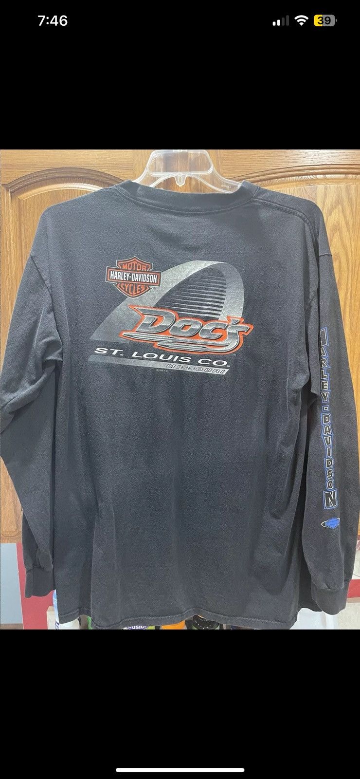 Harley Davidson × Vintage Vtg Harley Davidson St. Louis Made USA Y2K LS Shirt XL Size US XL / EU 56 / 4 - 6 Thumbnail