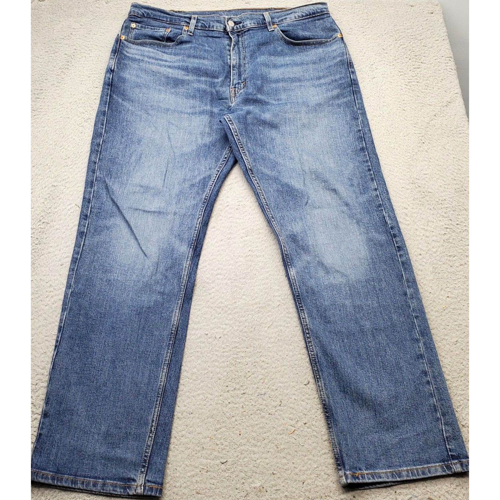 Levi's Levi's 505 Baggy Jeans Mens 38x32 Blue Denim 5-Pockets Straight Leg High Rise Jeans Size US 38 / EU 54 - 2 Thumbnail