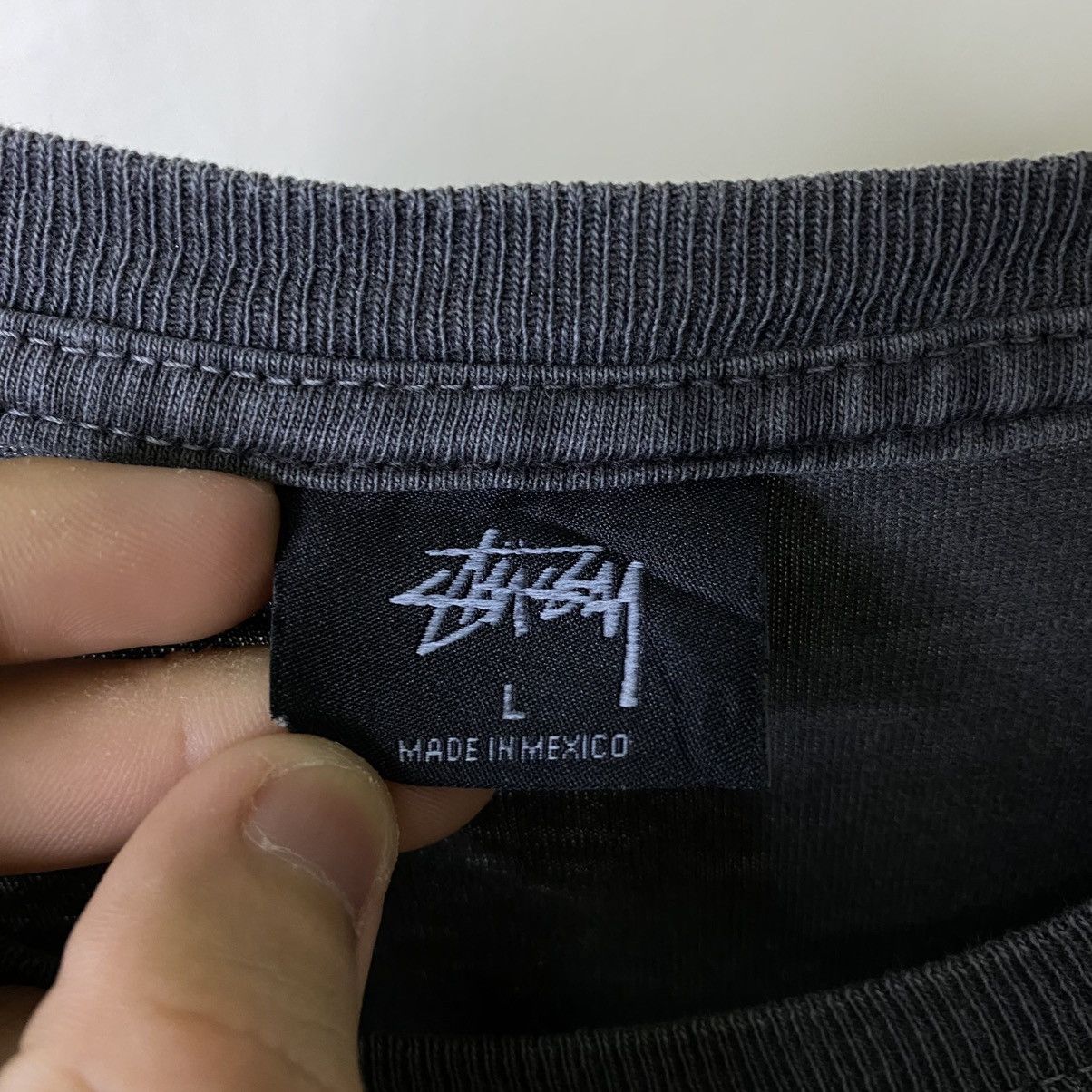 Stussy Vintage Y2K Stussy Tour Washed Gray T Shirt Size US XL / EU 56 / 4 - 3 Thumbnail