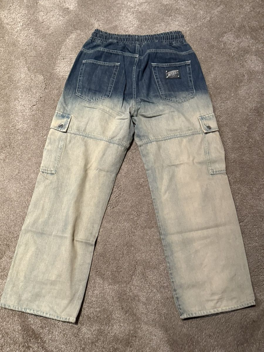 Dolce & Gabbana Dolce & Gabanna Degrade Ombre Denim Cargo Jeans Size US 31 - 2 Thumbnail