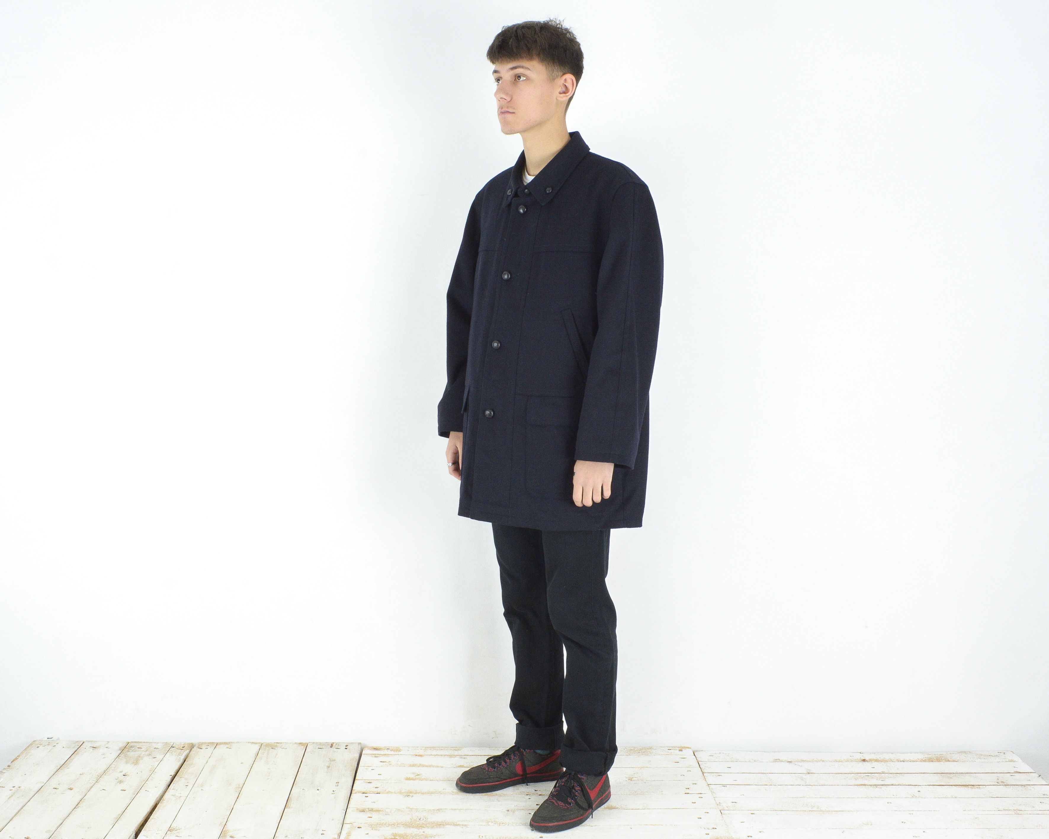 Vintage Walbush Rehbochloden Mens L Wool Jacket Over Coat EU 52 Navy Size US L / EU 52-54 / 3 - 4 Thumbnail