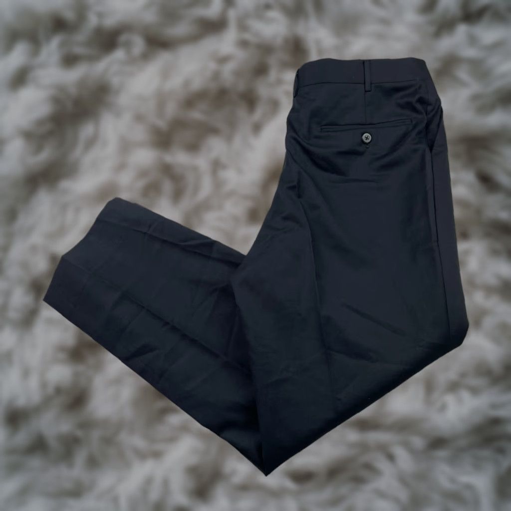 Corneliani Corneliani Men’s 100% Wool Pleated Pants Black Italy 34x26 Dress Pants Straight Leg Regular Mens Size US 34 / EU 50 - 1 Thumbnail