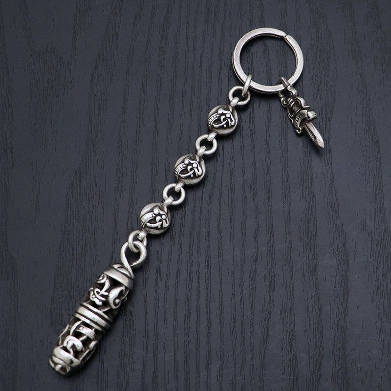 小物 CHROME HEARTS CELTIC ROLLER KEY RING Chrome Hearts Celtic Roller Keychain - .925 silver – Young