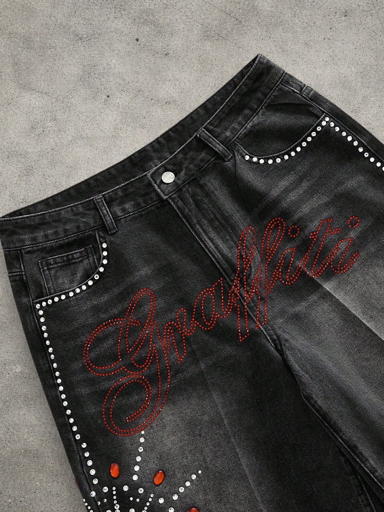 Japanese Brand Rhinestone washed shorts Size US 32 / EU 48 - 4 Thumbnail