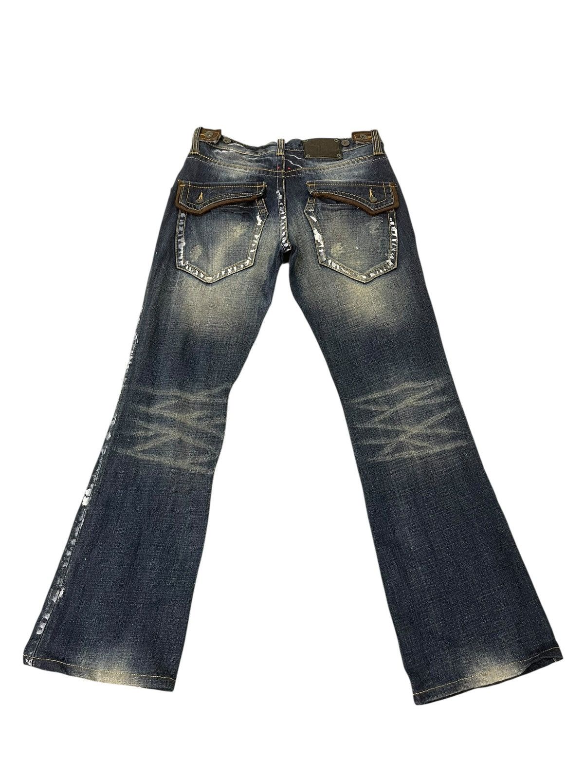 Japanese Brand Flare Jeans Semantic Design Faded Boot Cut 1🟦8 Size US 32 / EU 48 - 11 Thumbnail