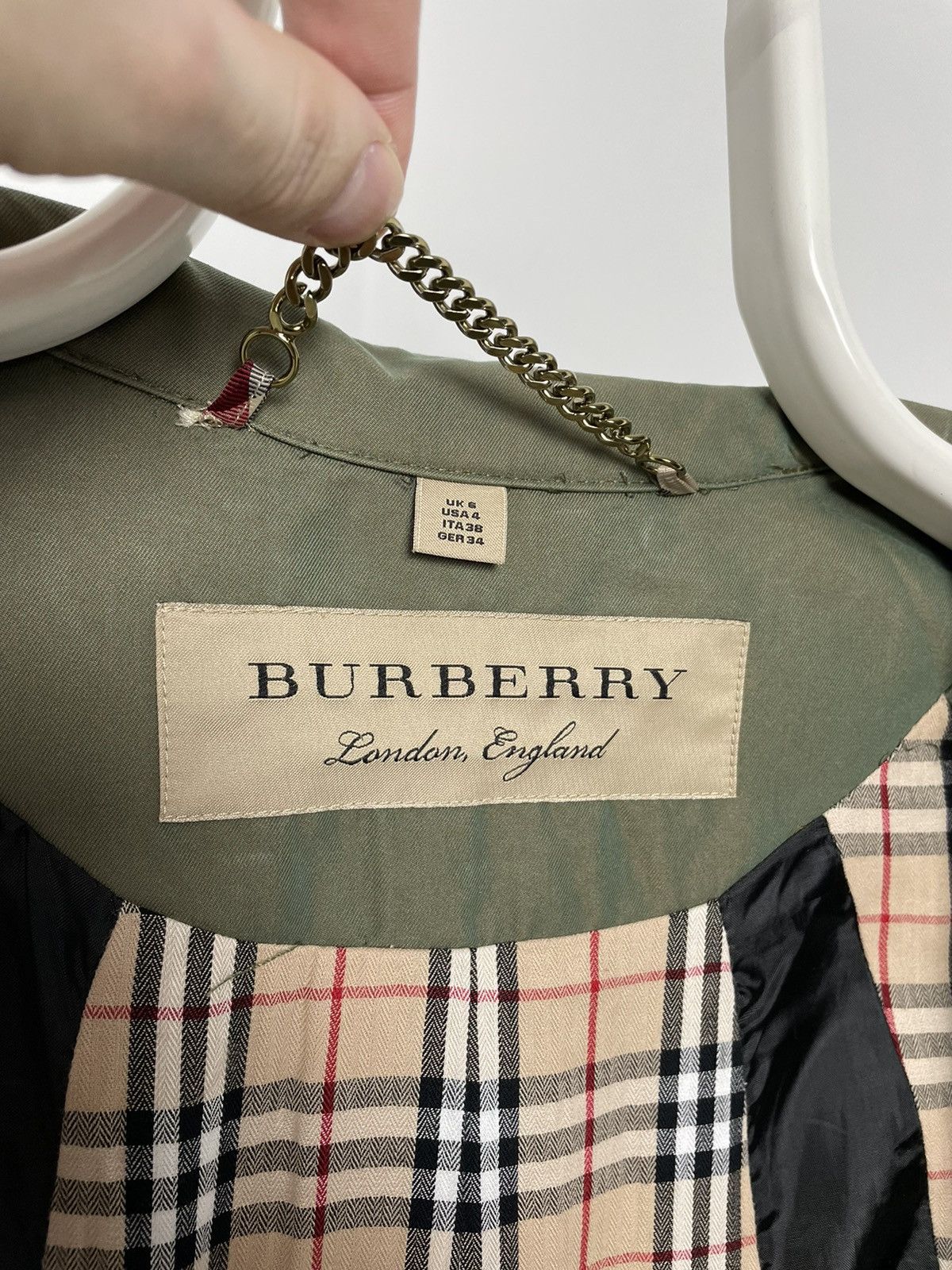 Burberry Burberry London England Trench Coat nova check UK 6 Women’s Size XS / US 0-2 / IT 36-38 - 9 Thumbnail