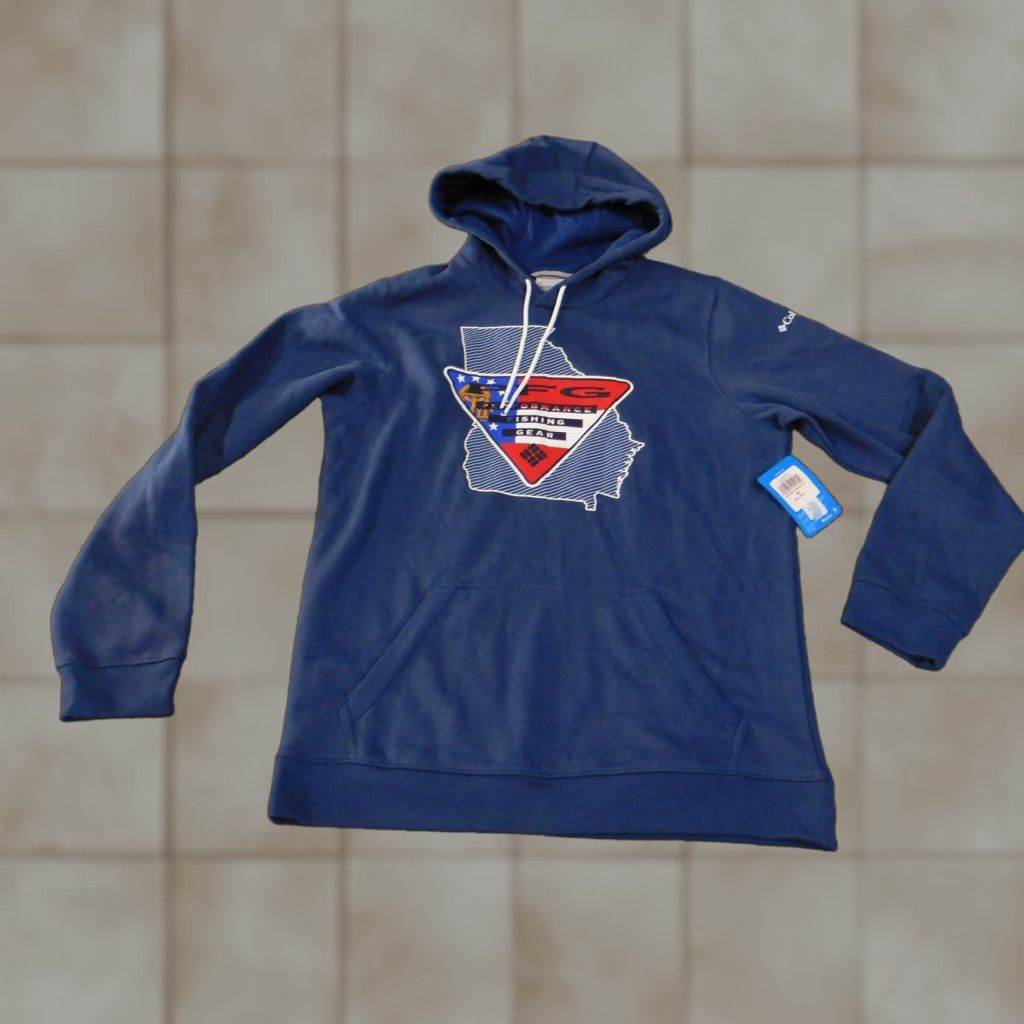Vintage Columbia Hoodie Mens Medium Blue PFG Georgia Graphic NWT Size US M / EU 48-50 / 2 - 1 Thumbnail
