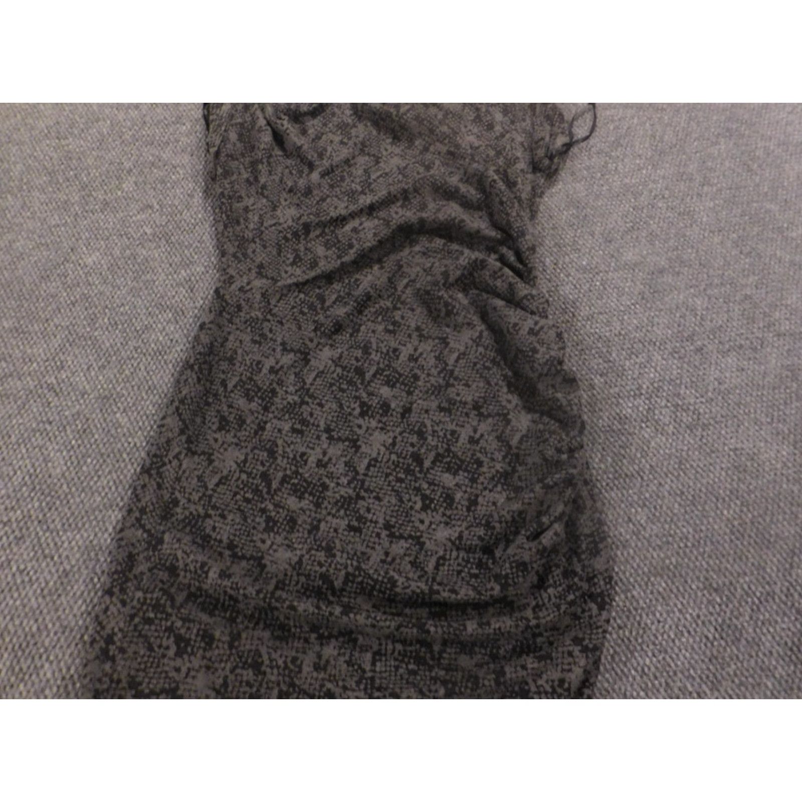 Ann Taylor Ann Taylor Dress 14 Gray Midi A-Line Womens Sleeveless Knit Polyester Cotton Stretch Strap 14 Womens Wear Fall Casual Birthday Gift Size XL / US 12-14 / IT 48-50 - 2 Thumbnail