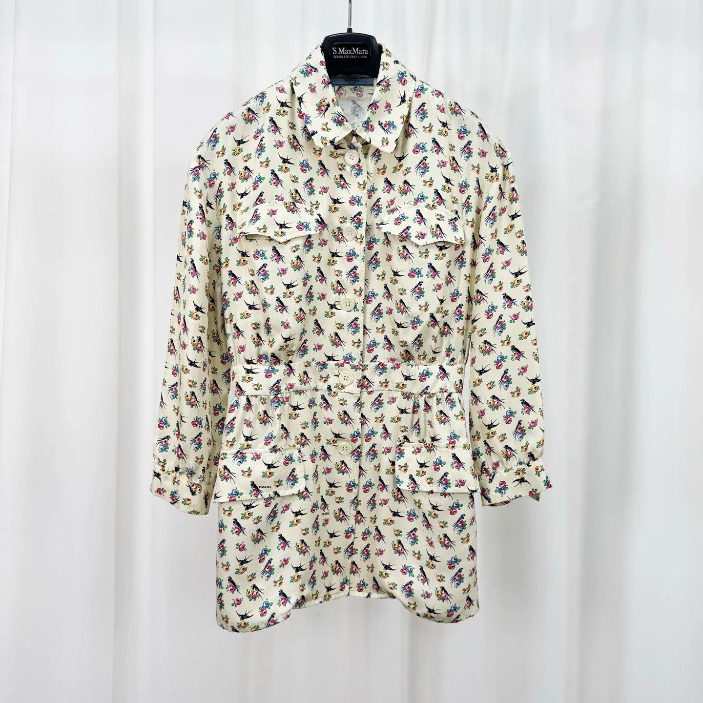 Prada Prada Magpie Floral Triangle Logo Silk Dress Size S / US 4 / IT 40 - 1 Thumbnail
