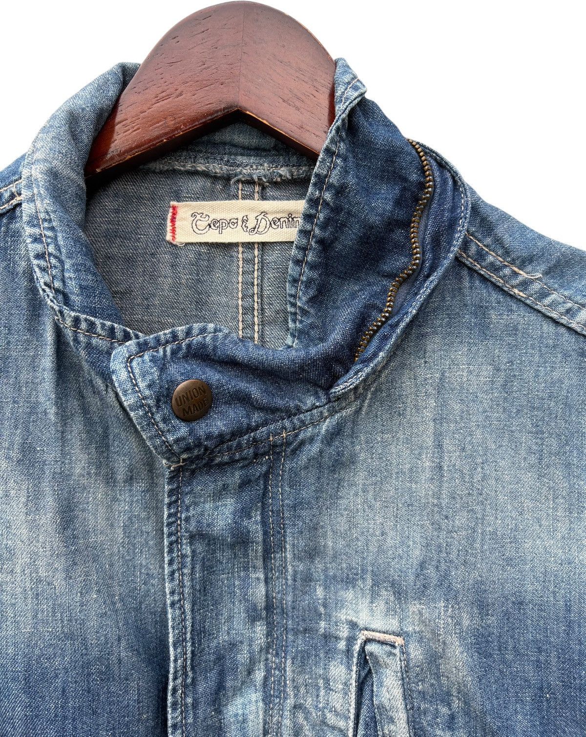 Japanese Brand Cepo Denim Bleached Casual Light Denim Jacket Size US S / EU 44-46 / 1 - 3 Thumbnail