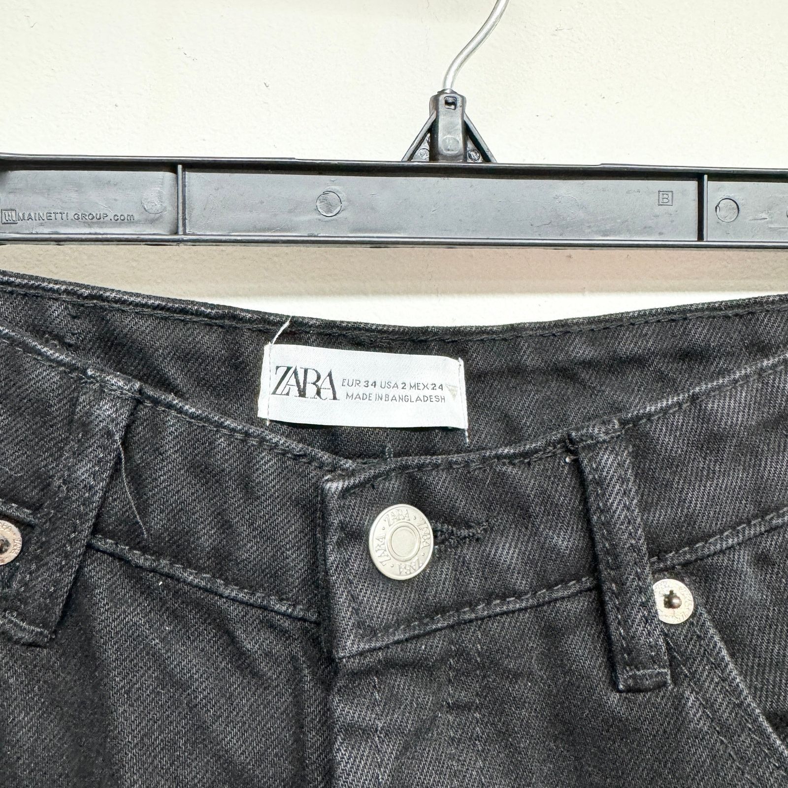 Zara Zara Women Wide Leg High Waisted Black Jeans Size 2 Size 26" / US 2 / IT 38 - 2 Thumbnail