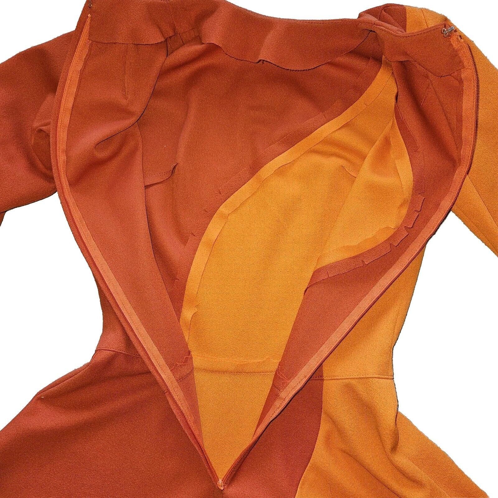 Handmade Vintage Handmade Maxi Dress Womens Sz S Groovy 70s Orange Wa Size S / US 4 / IT 40 - 20 Thumbnail