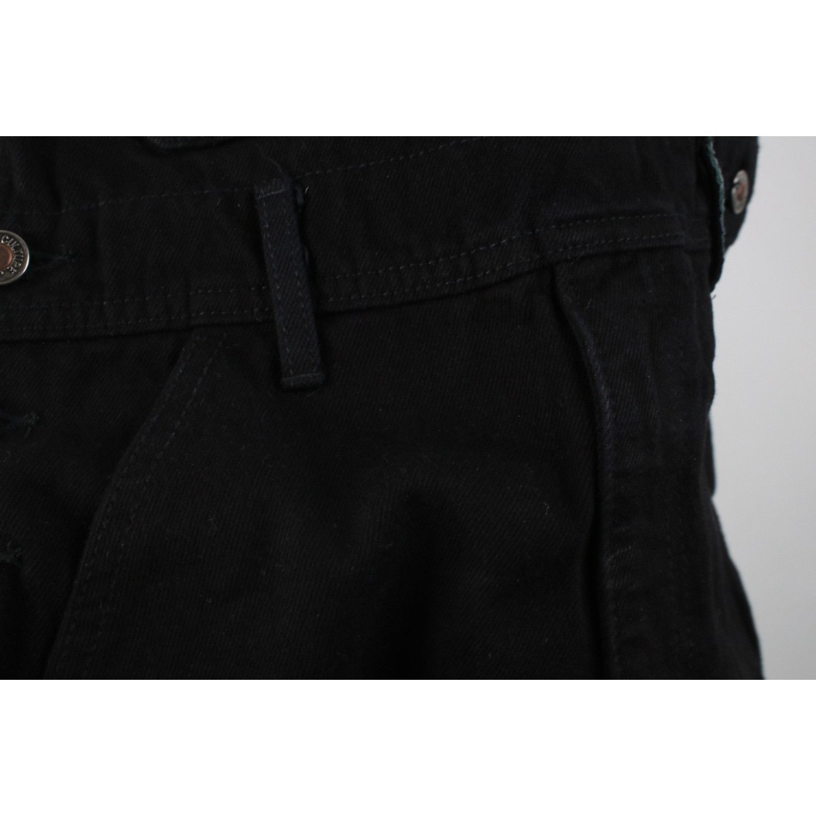 Vintage Deadstock Vintage 90s Streetwear Baggy Denim Shortalls Size 26" / US 2 / IT 38 - 7 Thumbnail