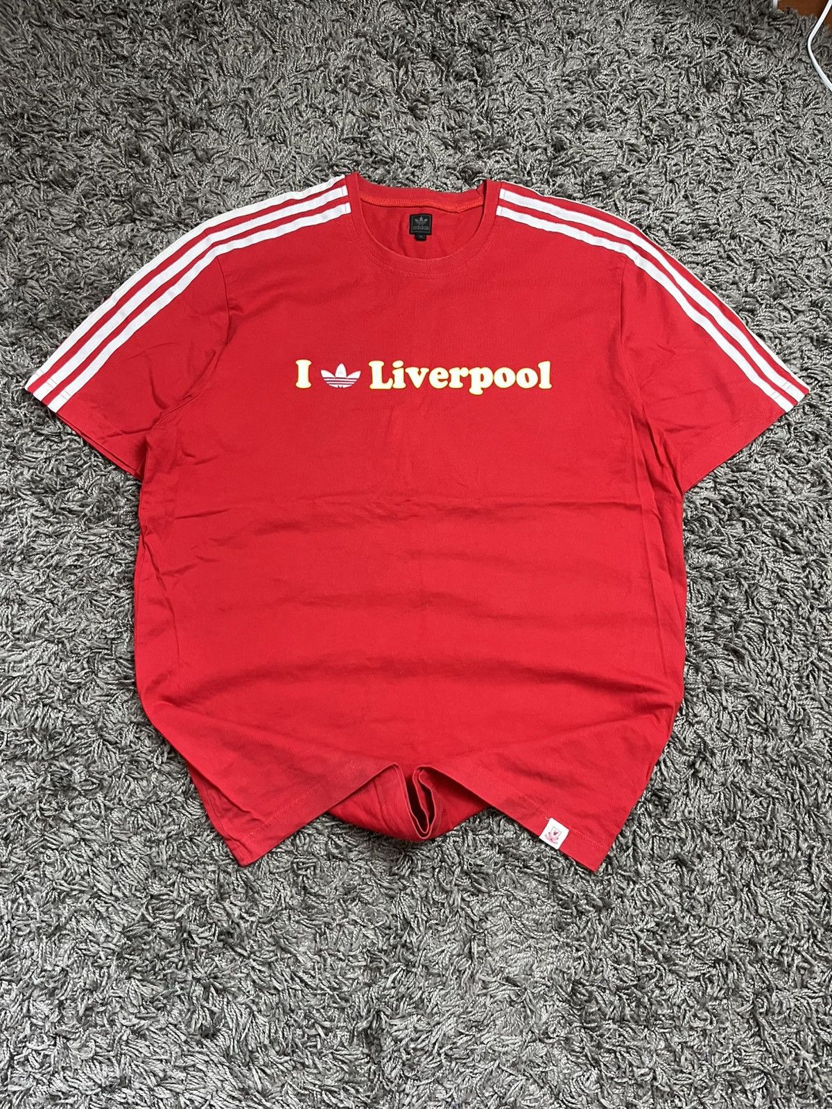 Adidas Vintage 2007 Adidas x Liverpool FC "I ❤️Liverpool" Tee Size US XL / EU 56 / 4 - 2 Thumbnail