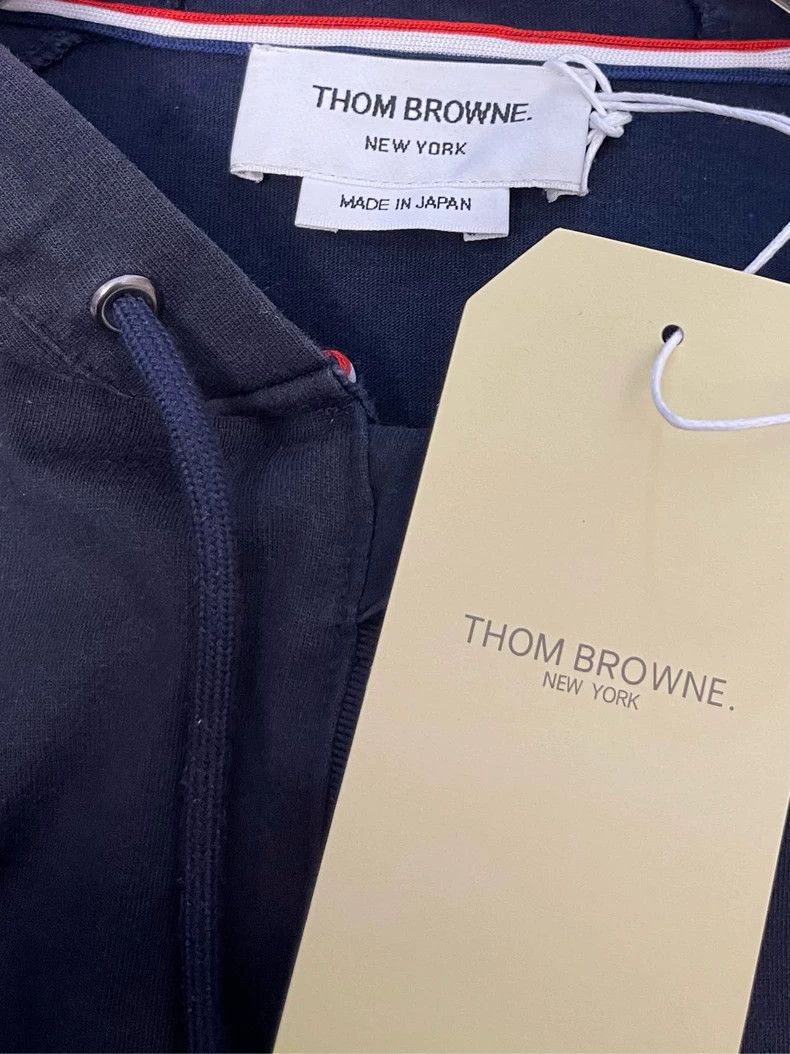 Thom Browne Thom browne Dark blue hem cuff drawstring zipper jacket 250 Size US S / EU 44-46 / 1 - 6 Thumbnail