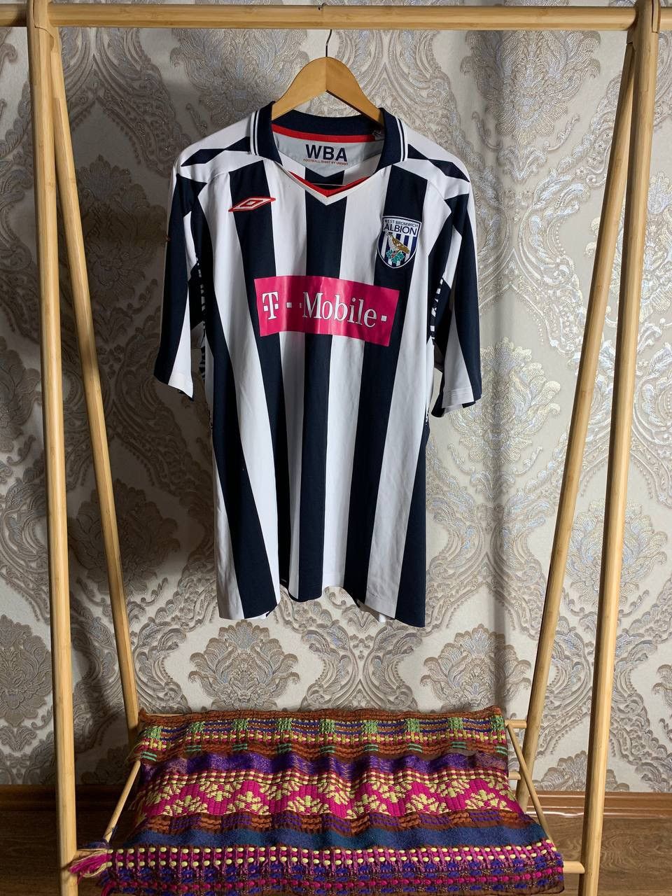 Vintage VERY RARE UMBRO WEST BROMWICH ALBION ENGLAND SOCCER JERSEY Size US XXL / EU 58 / 5 - 1 Thumbnail