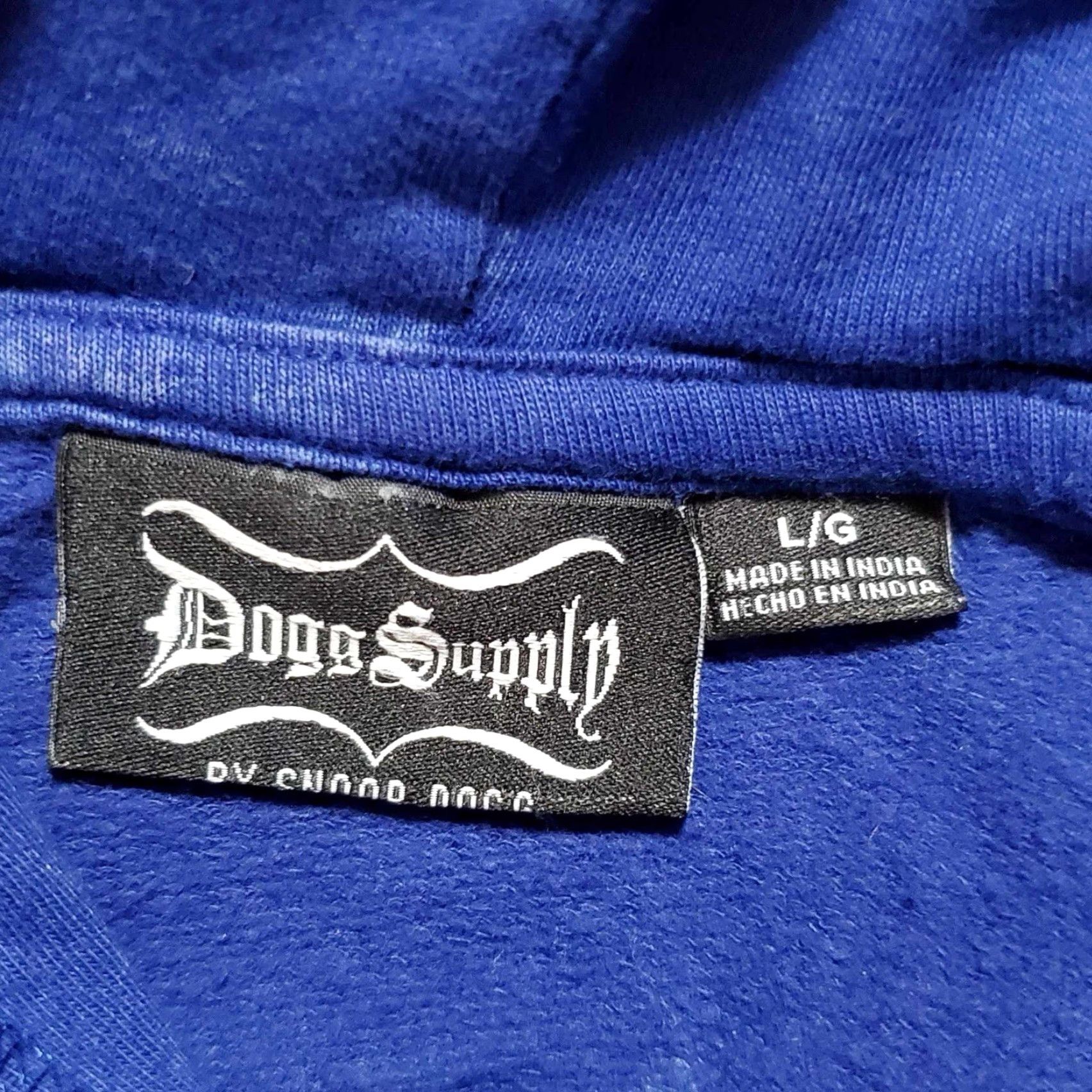 Vintage Snoop Dogg Hoodie Dog Supply Official Merch Mens Large L Blue Hip Hop RARE Pullover Size US L / EU 52-54 / 3 - 2 Thumbnail
