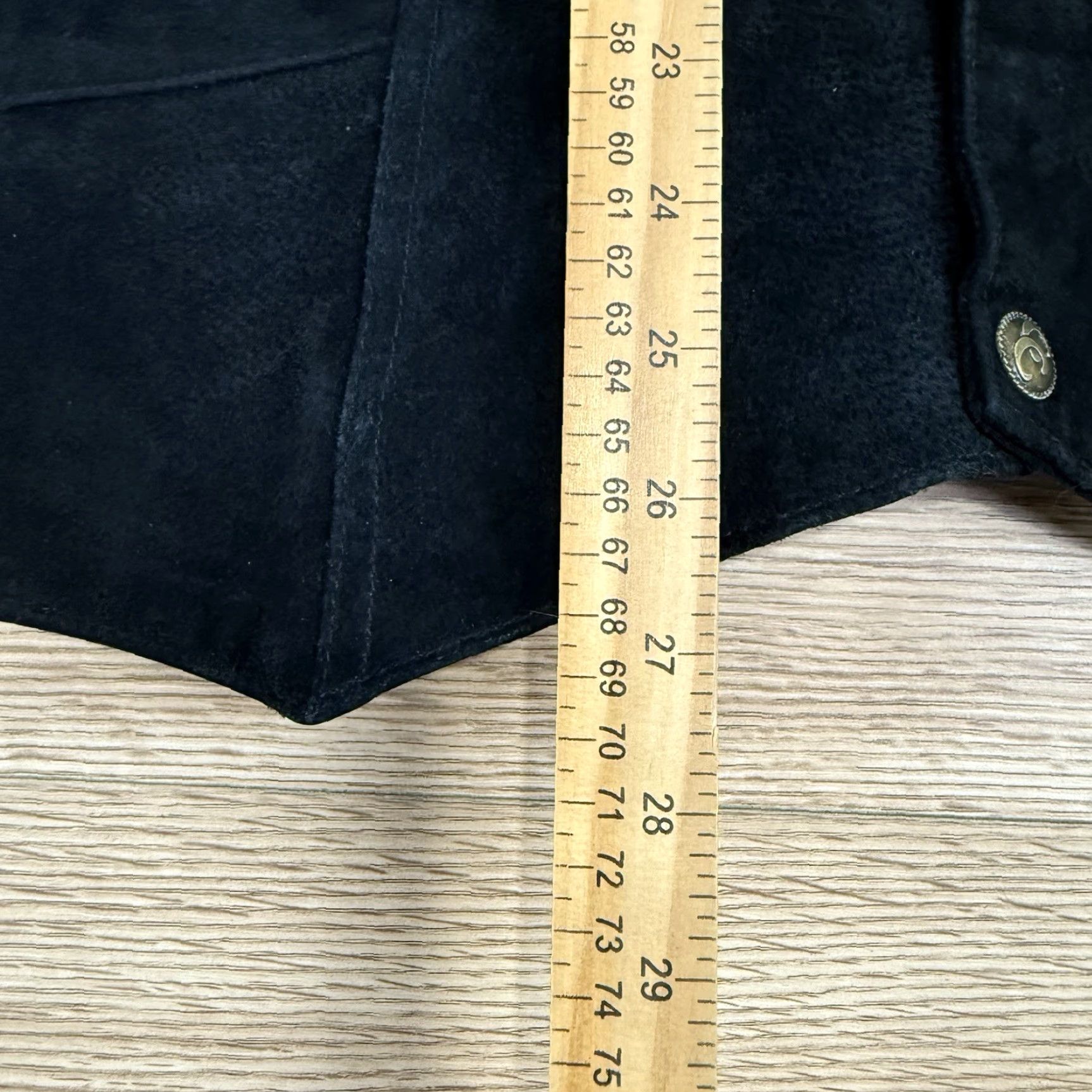 X-LARGE CRIPPLE CREEK Vest - Western Suede Snap Vest Men 3XL Black Suede Leather Lined Vintage Western Style Mens Vest Size US XXL / EU 58 / 5 - 4 Thumbnail