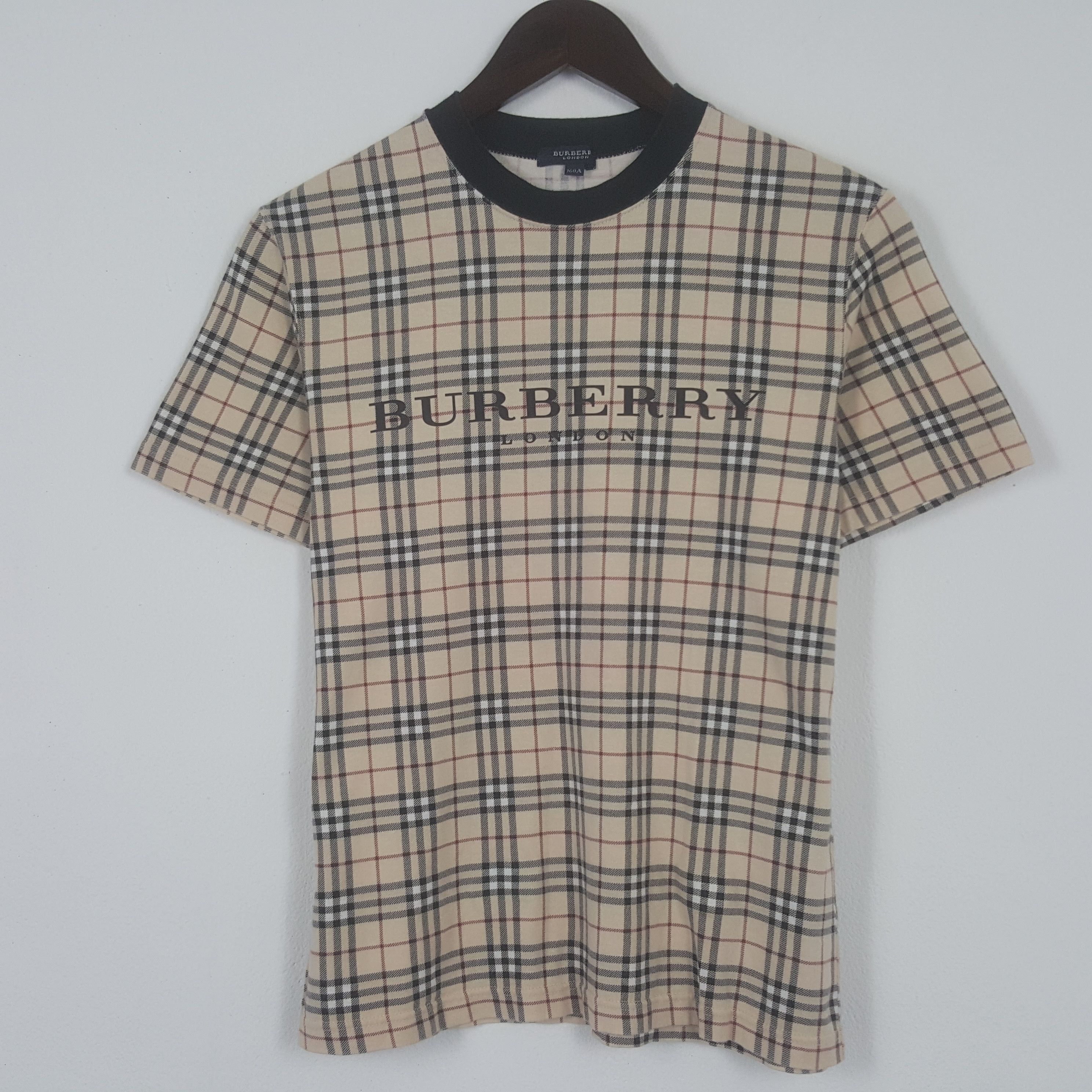 Vintage Burberry London Custom Art Nova Check Tshirt