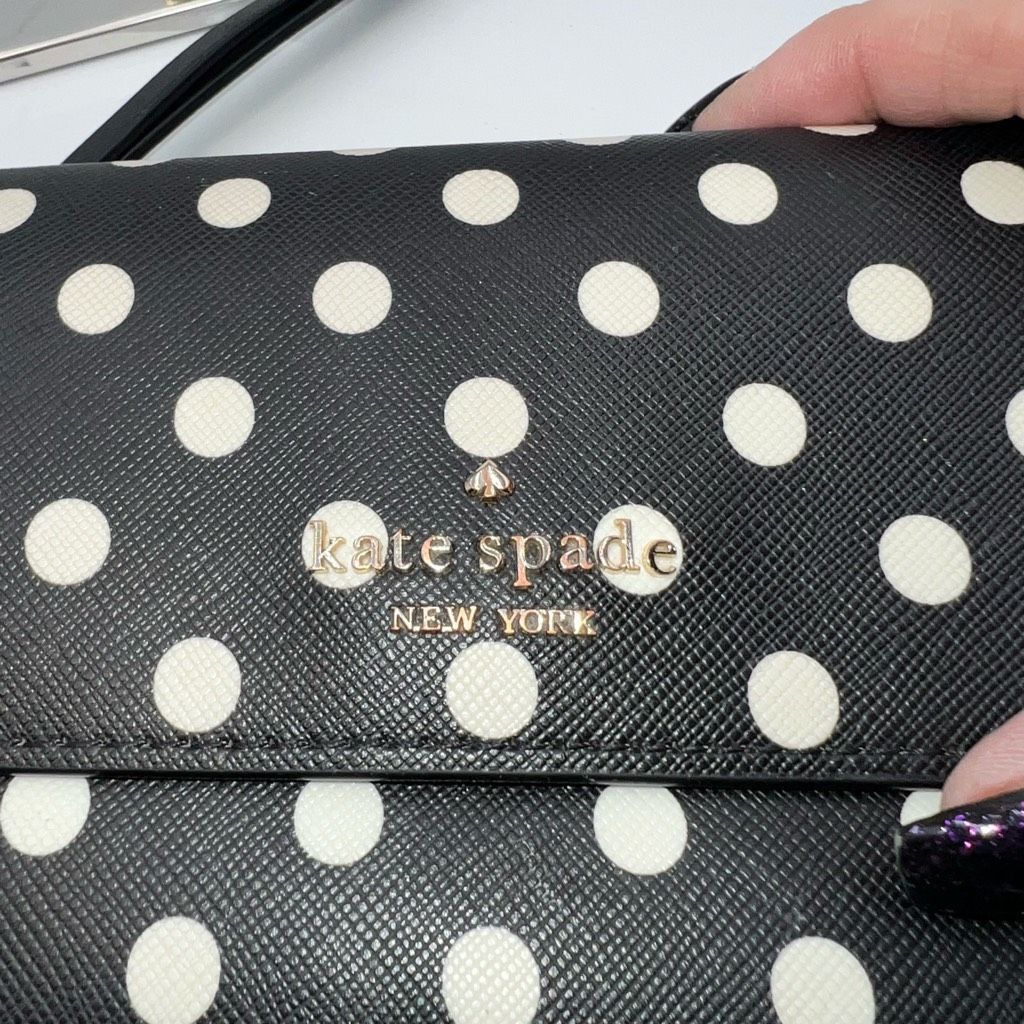 Kate Spade Kate Spade Classic Black with White Polka Dot Long Wallet/Wristlet Size ONE SIZE - 5 Thumbnail