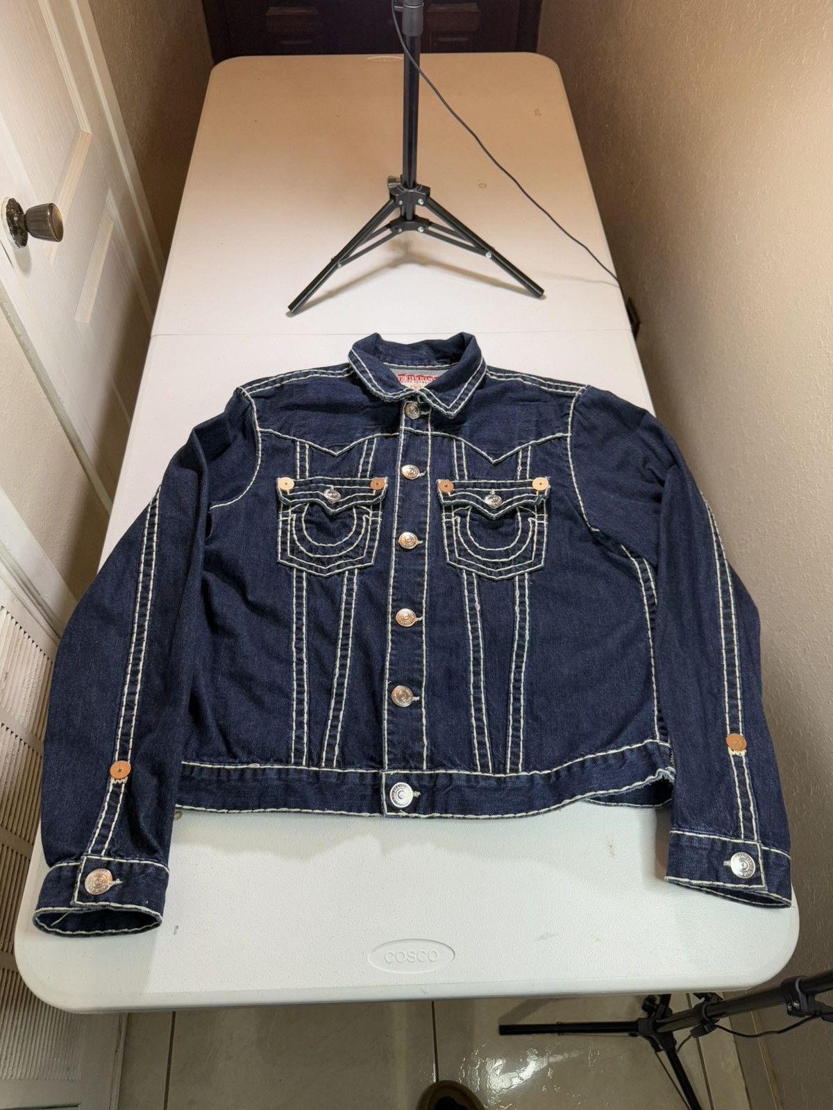 True Religion Y2K True Religion Thick Stitch Blue Denim Jacket Sz XXL Size US XXL / EU 58 / 5 - 1 Thumbnail