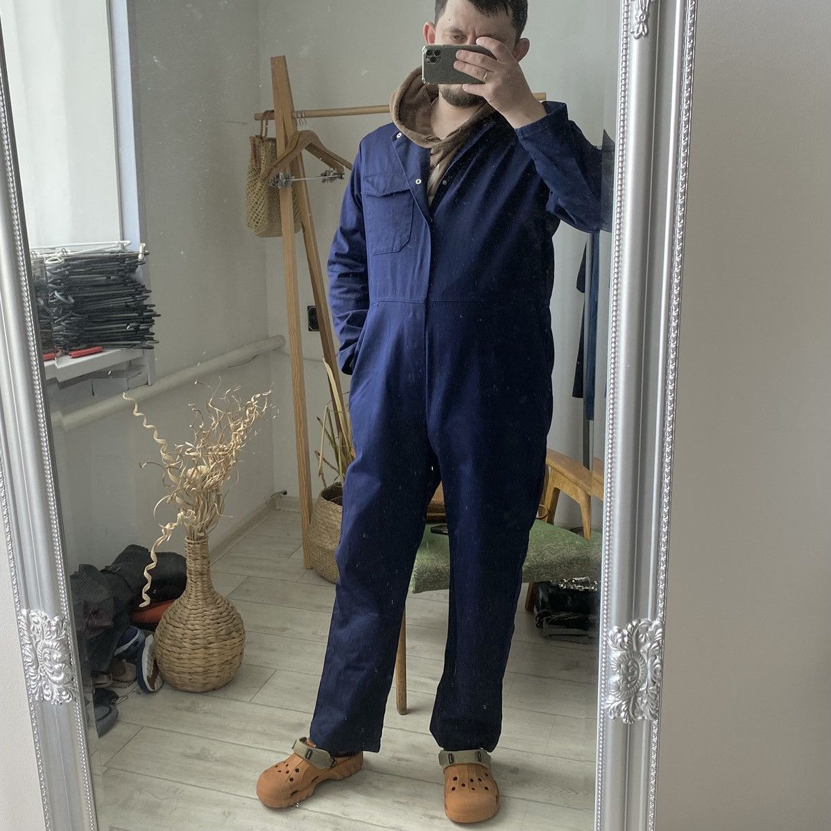 Le Mont Saint Michel Vintage Sanfor French work Coverall jumpsuit Workwear Size US 30 / EU 46 - 13 Thumbnail