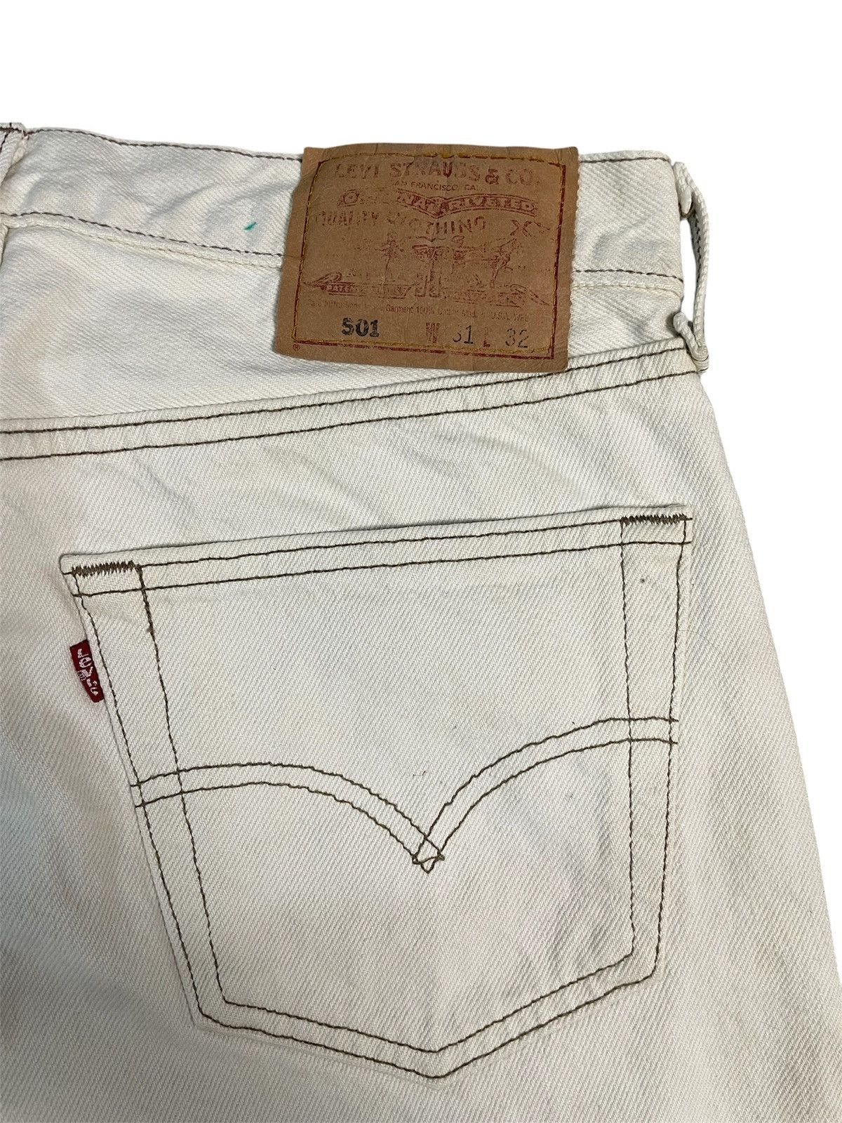 Levi's Vintage 90s Levis 501 white Jeans Size US 30 / EU 46 - 5 Thumbnail