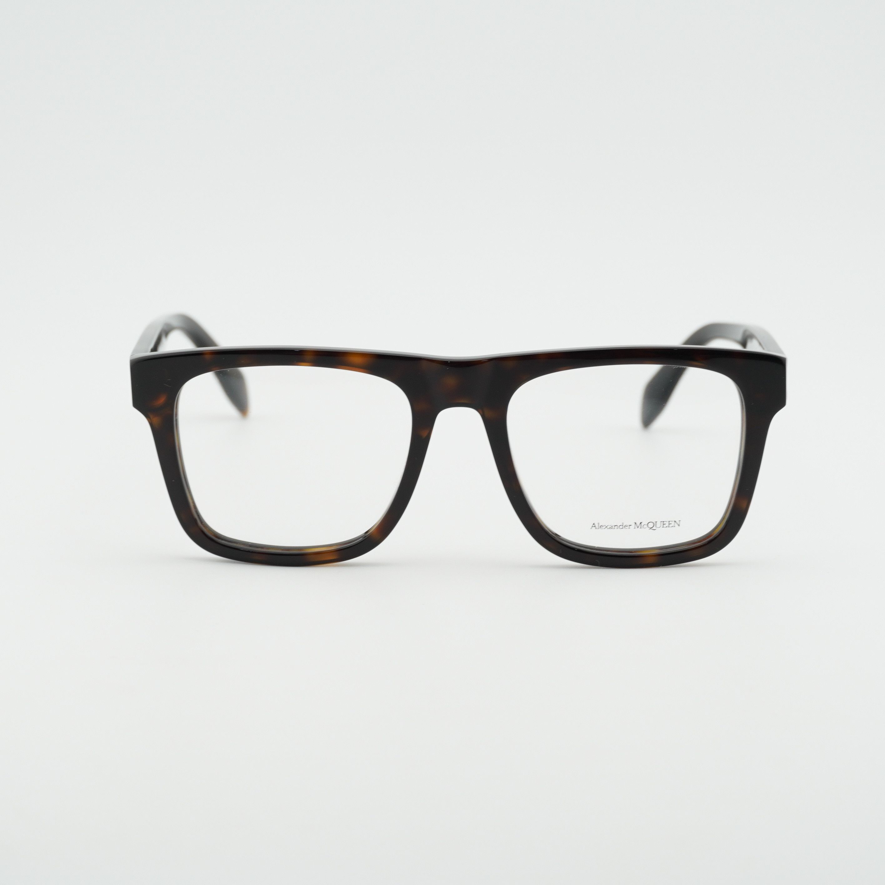 Alexander McQueen Alexander McQueen AM0357O 002 Eyeglasses Havana 52mm Square Size ONE SIZE - 7 Thumbnail