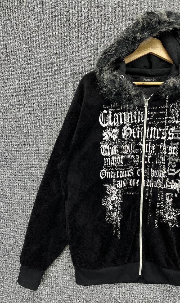 If Six Was Nine Beaumont Carr Poem Punk Fur Hoodie Fleece Jacket Size US L / EU 52-54 / 3 - 3 Thumbnail