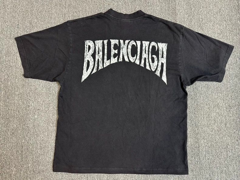Balenciaga Balenciaga SS 24 Sunset Beach Paris Tower Graffiti Black Sh Size US S / EU 44-46 / 1 - 4 Thumbnail