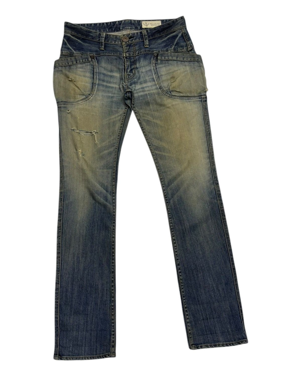 Japanese Brand VINTAGE ANTGAUGE NICE DESIGN POCKET DISTRESSED DENIM JEANS Size US 32 / EU 48 - 6 Thumbnail