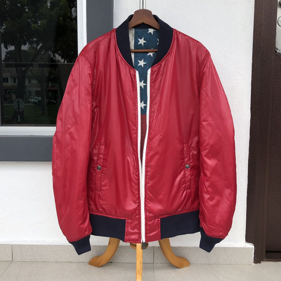 Avirex Avirex 35th Anniversary Flag USA Reversible Bomber Jacket Size US XL / EU 56 / 4 - 6 Thumbnail