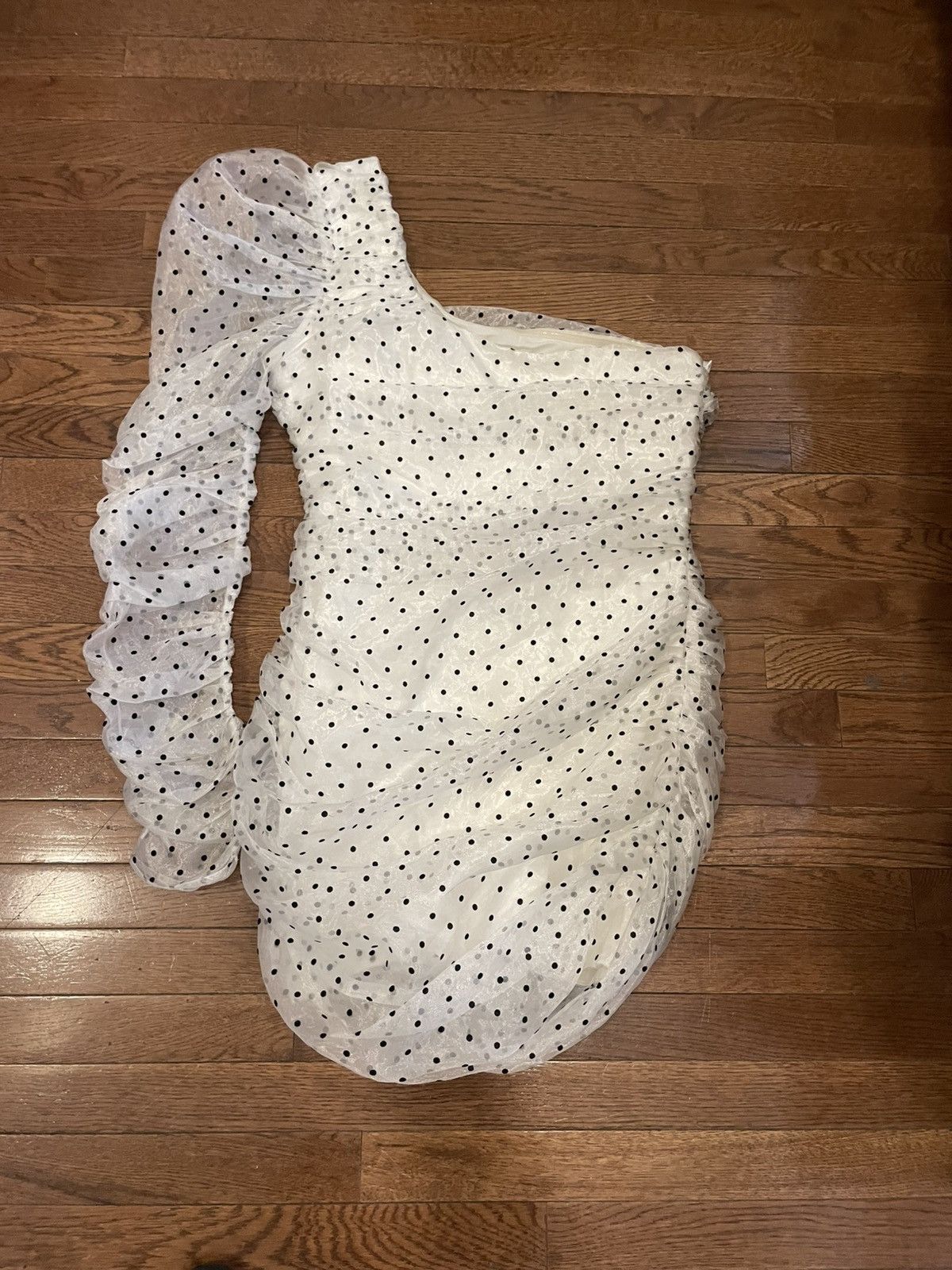 Other Naked Wardrobe black & white polka dot chiffon mini dress Size XL / US 12-14 / IT 48-50 - 1 Thumbnail