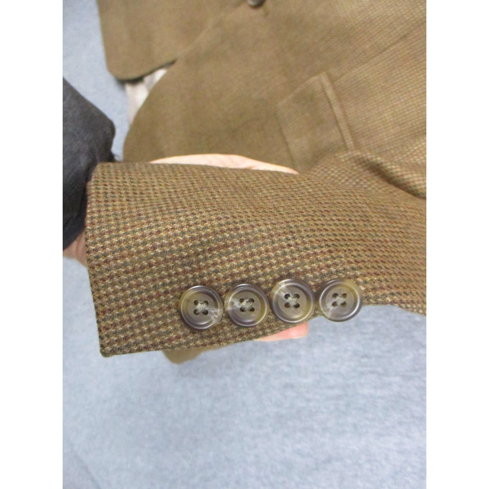 Ralph Lauren Lauren Ralph Lauren Blazer Mens 42R Brown Tweed Check Sport Coat Canada Regular Wool 2 Piece Jacket Mens Womens Size 42R - 3 Thumbnail