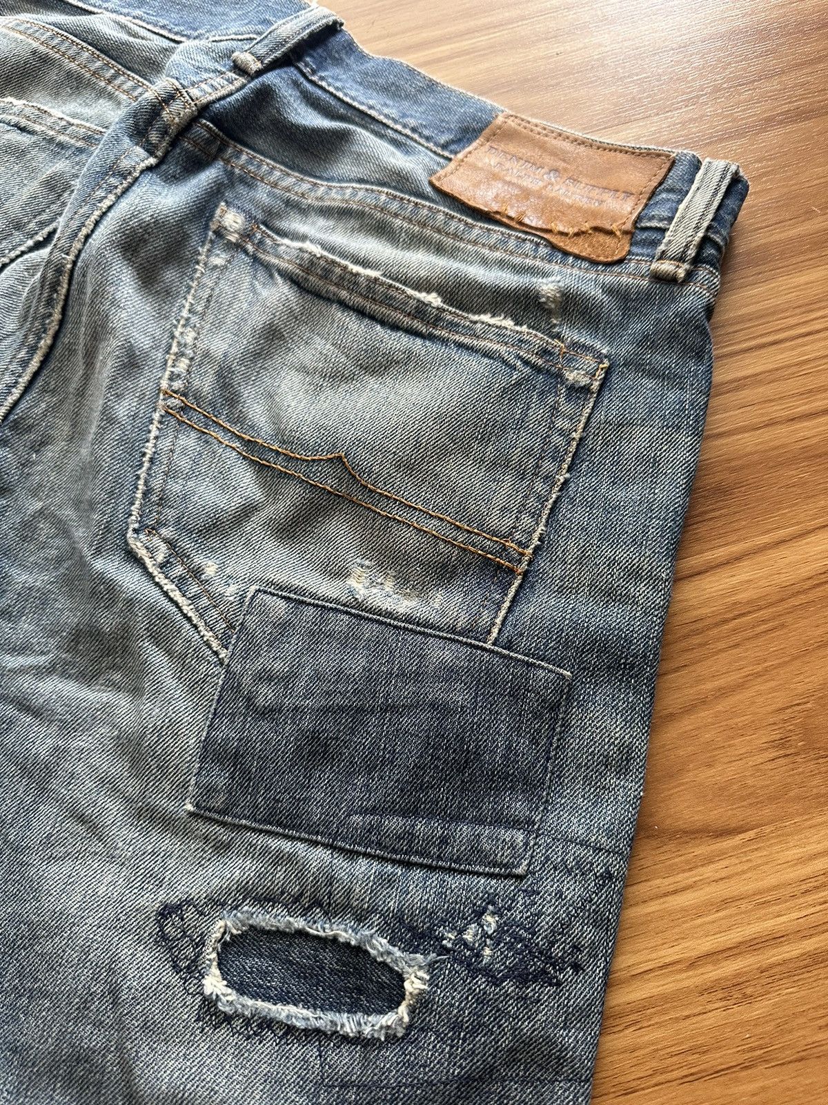 Polo Ralph Lauren Polo Ralph Lauren Slim Distressed Patchwork Jeans Size US 31 - 23 Thumbnail