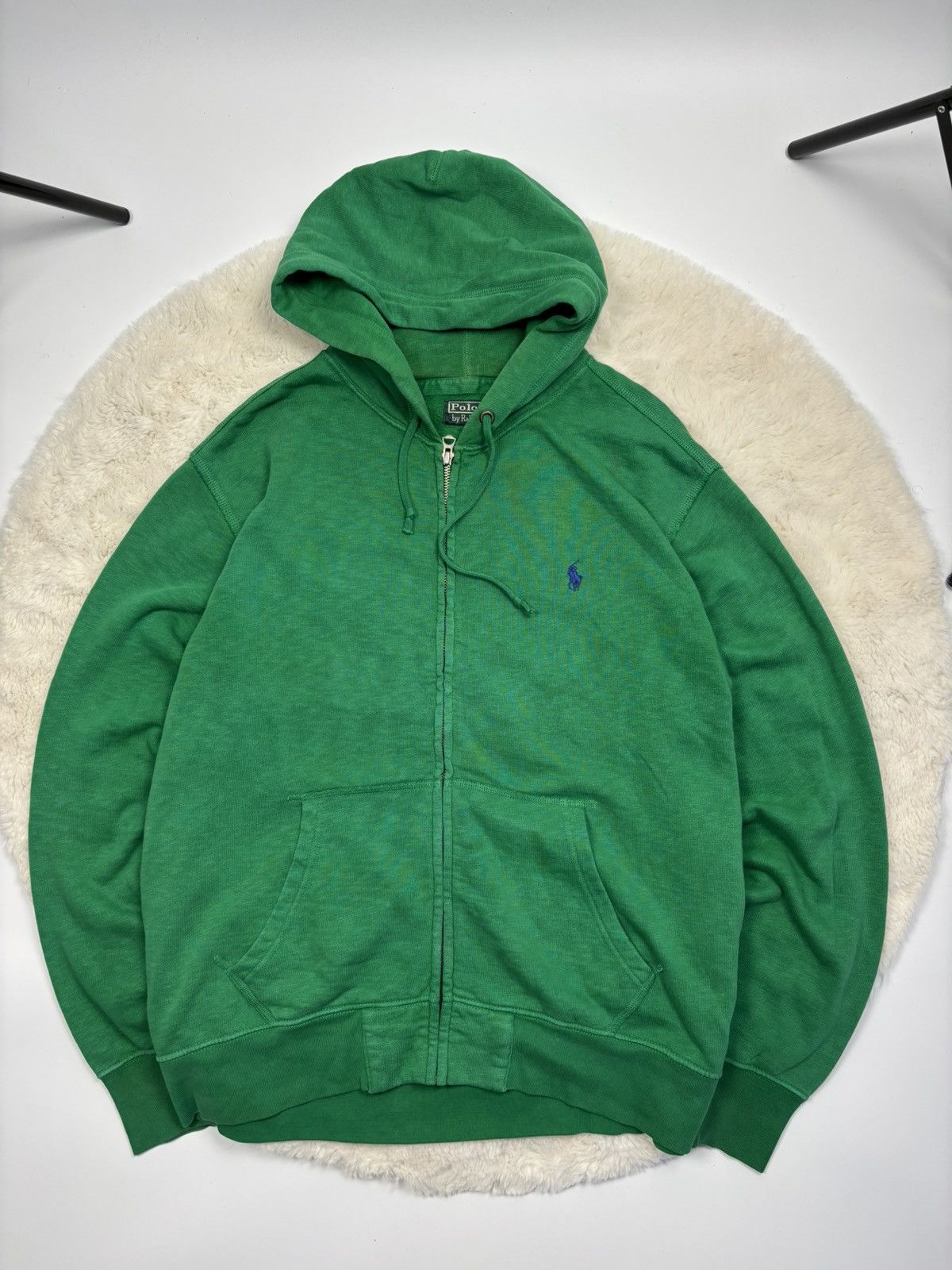 Polo Ralph Lauren × Vintage Vintage Polo Ralph Lauren Zip Hoodie Green Y2K Style Rare Size US L / EU 52-54 / 3 - 1 Thumbnail