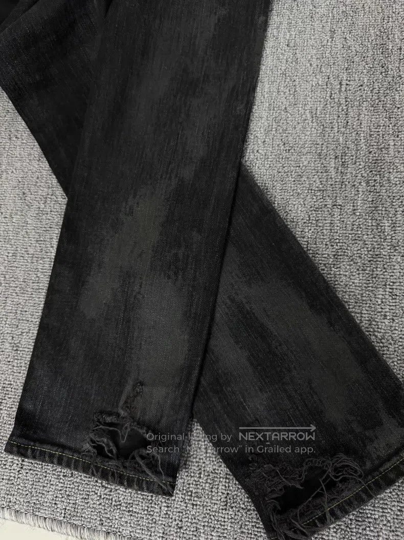 Saint Laurent Paris Saint Laurent Paris Black mud-stained distressed denim jea Size US 29 - 4 Thumbnail