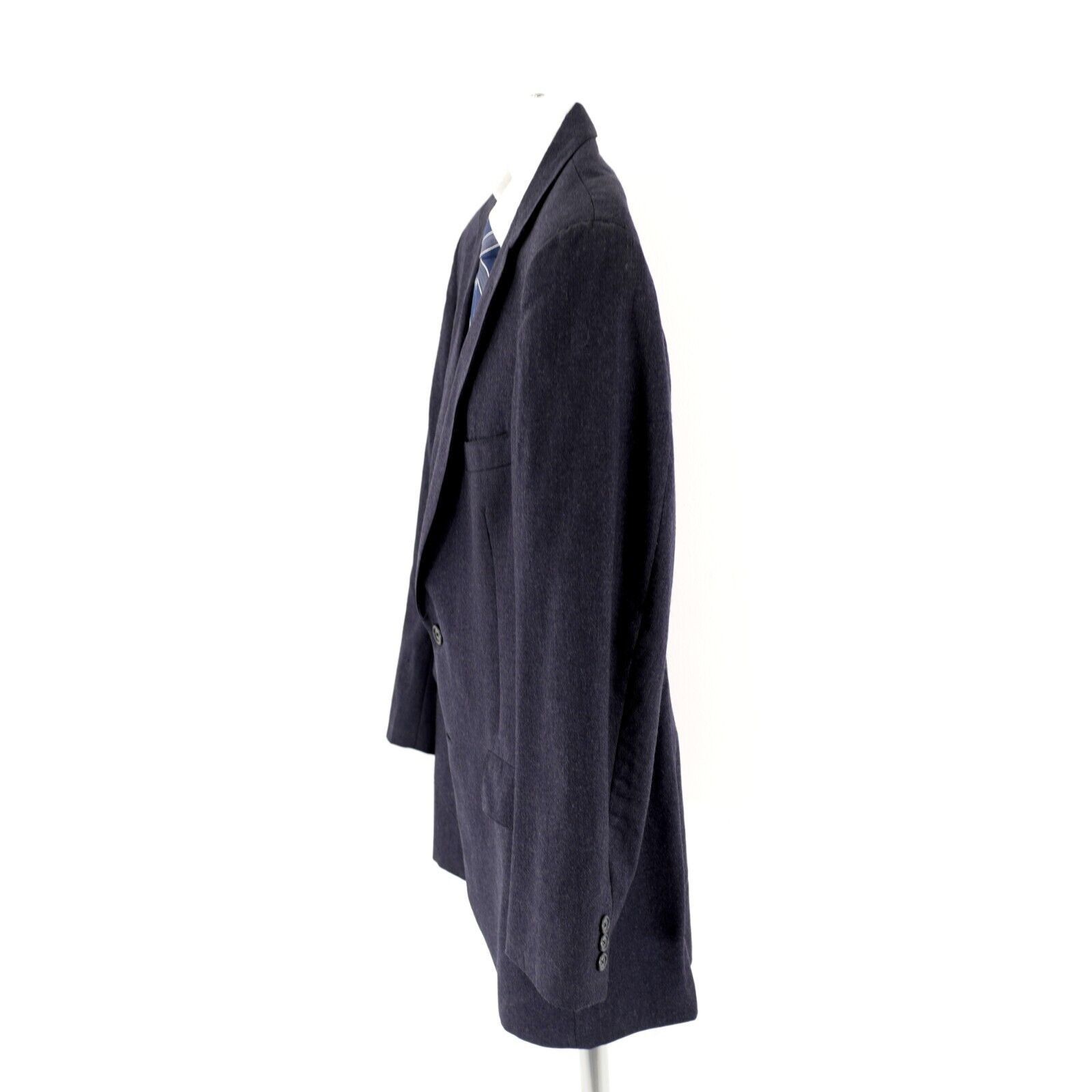 Austin Reed DAMAGED Austin Reed Blue Flannel Wool 2 Button Blazer 40R Ti Size 40R - 6 Thumbnail