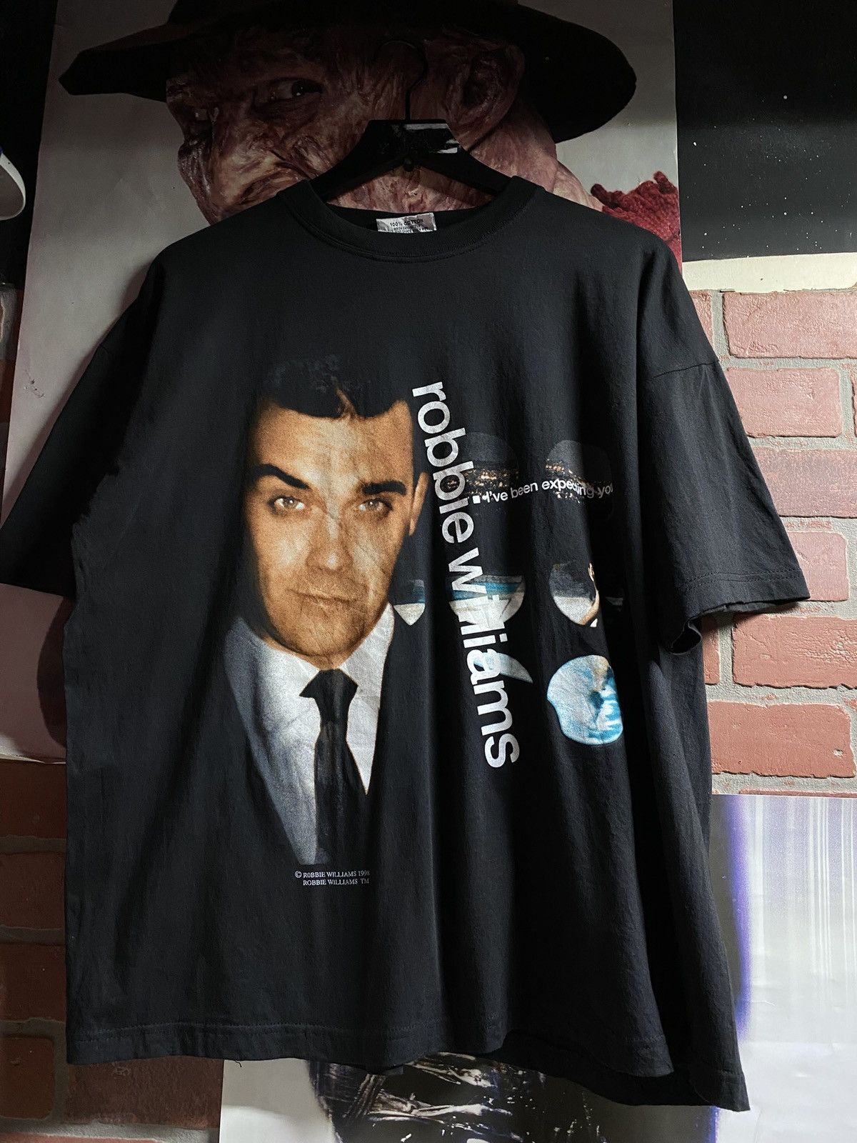 Band Tees Vintage 1998 Robbie Williams Tour T-Shirt Adult Size Large Size US L / EU 52-54 / 3 - 7 Thumbnail
