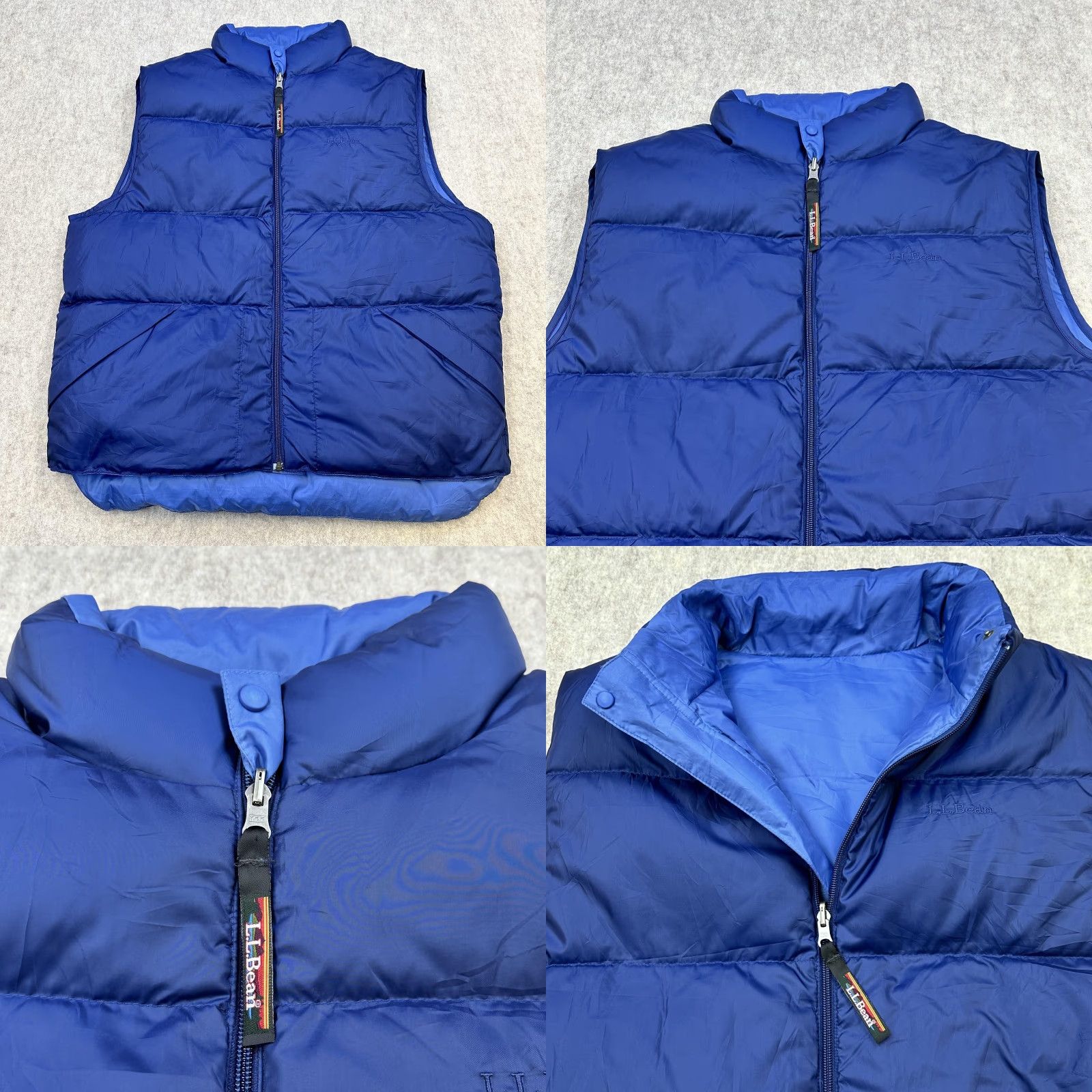 Vintage L.L.Bean Vest Mens Large Blue Goose Down Puffer Quilted Insulated Outdoor Hiking Vest Size US L / EU 52-54 / 3 - 8 Thumbnail