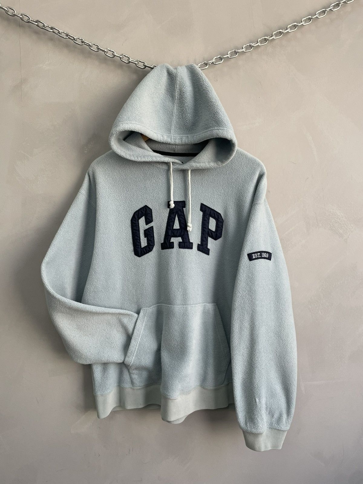 Gap GAP blue Fleece yeezy style boxy fit hoodie y2k Size US L / EU 52-54 / 3 - 4 Thumbnail