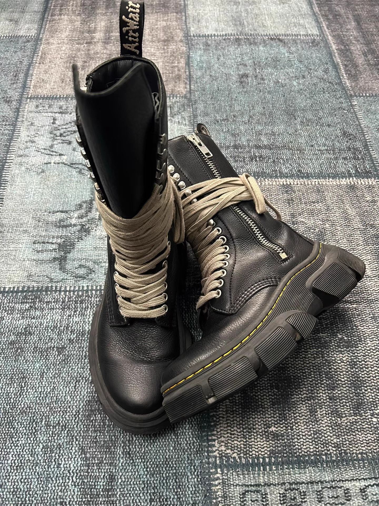 Rick Owens Rick Owens x Dr. Martens Collaboration High-Top Boots Size US 8 / IT 38 - 1 Thumbnail