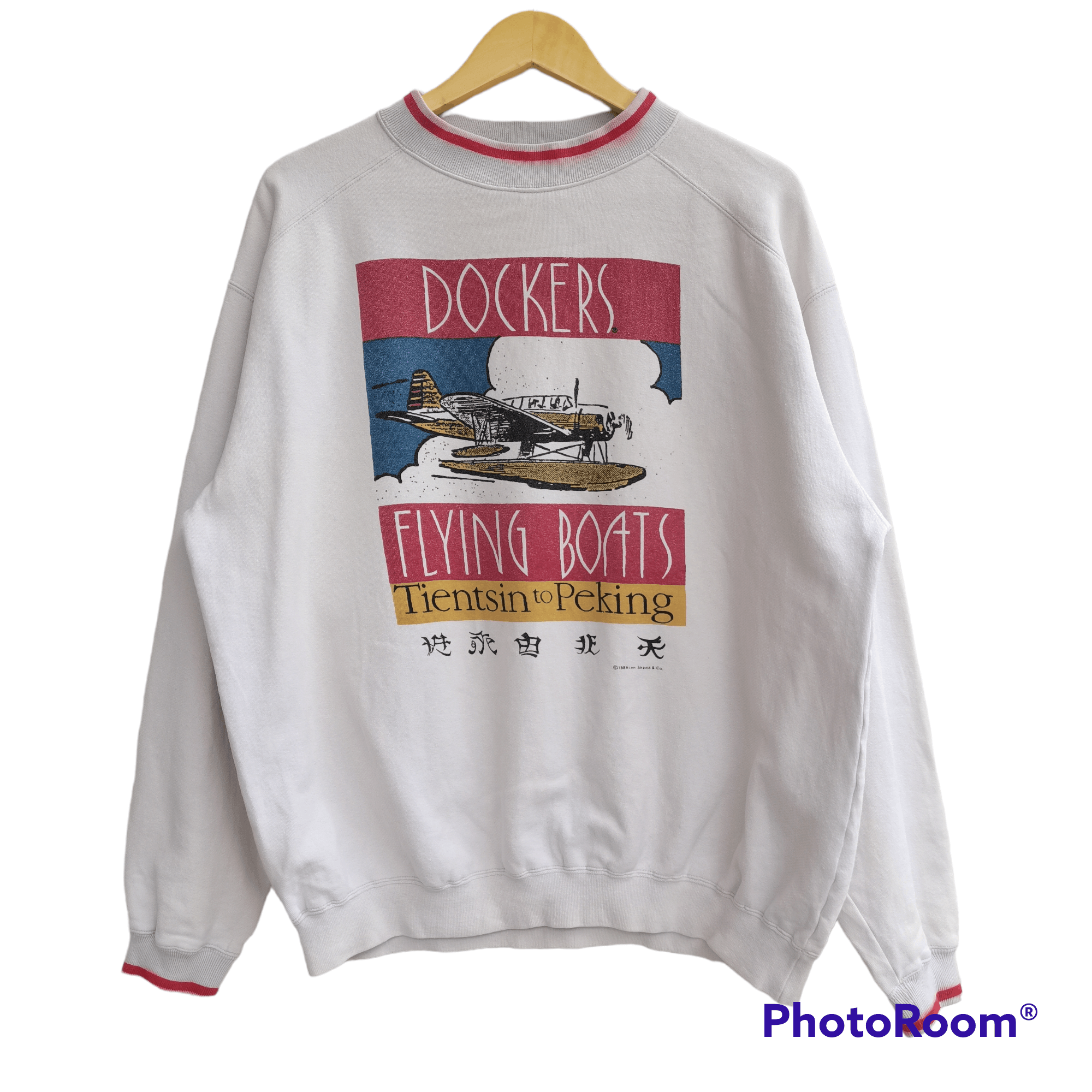 Vintage 🔥🔥🔥Crazy Vintage 1989 LEVI'S DOCKERS Sweatshirt Size US M / EU 48-50 / 2 - 1 Thumbnail