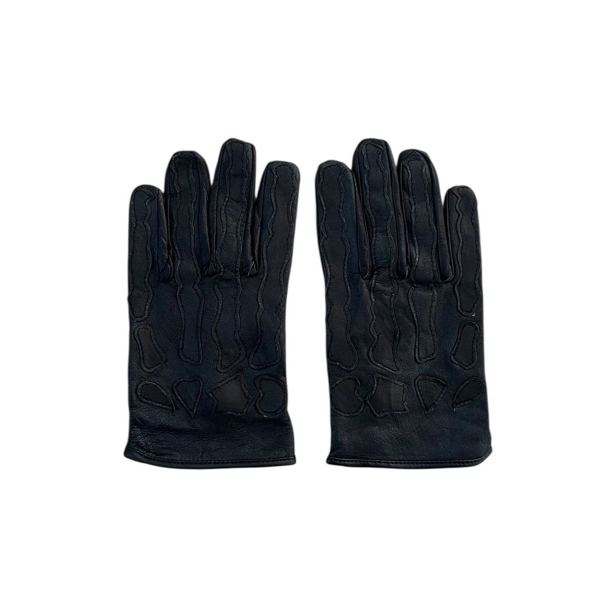 Japanese Brand Skeleton Leather Gloves Size ONE SIZE - 3 Thumbnail